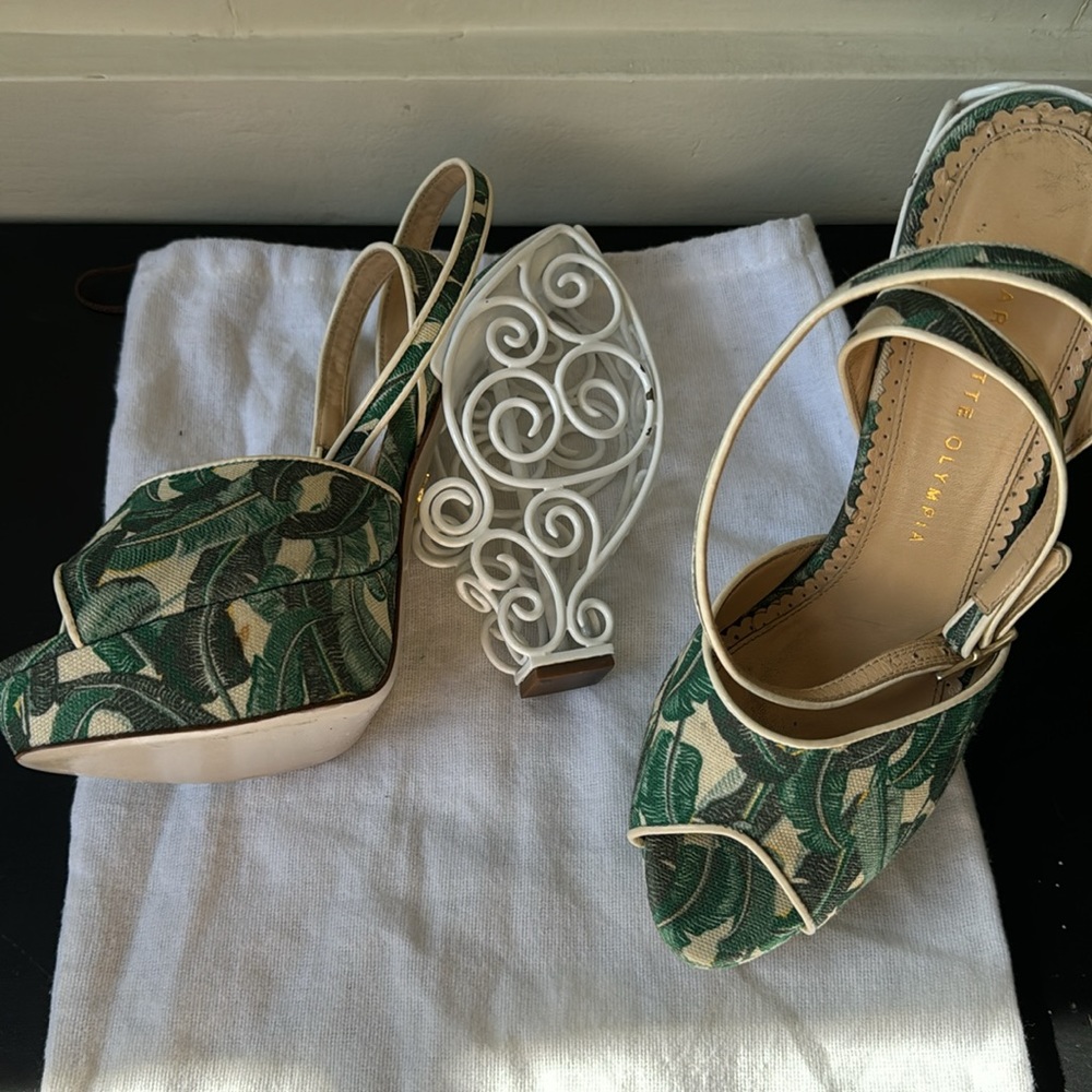 Charlotte Olympia Garden Party with White Wire Heels - Picture 9 of 9